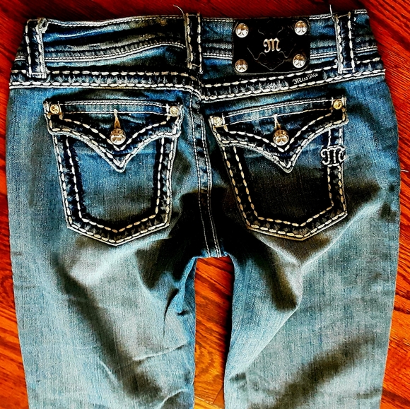 Miss Me Jeans Easy Boot Cut Flap Pocket Size 26 - Picture 8 of 12
